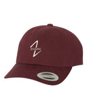 Peached Cotton Twill Dad Cap - Maroon
